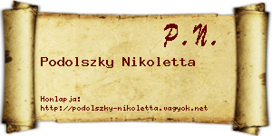 Podolszky Nikoletta névjegykártya